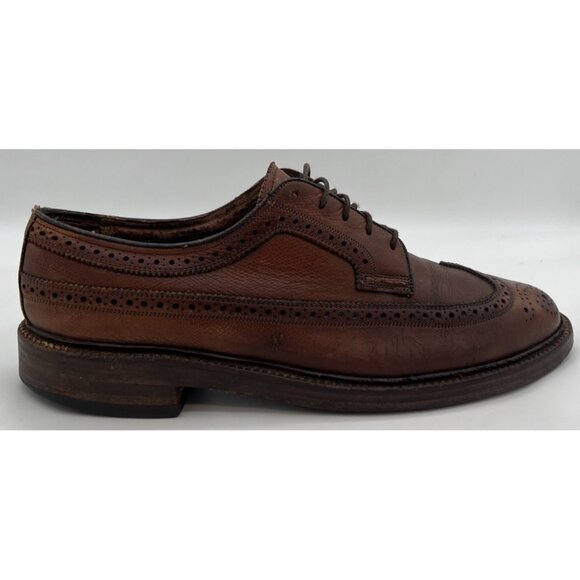 Vintage Florsheim Royal Imperial 93602 Longwing Wingtip Dress Shoes Men’s 8C - Picture 8 of 12